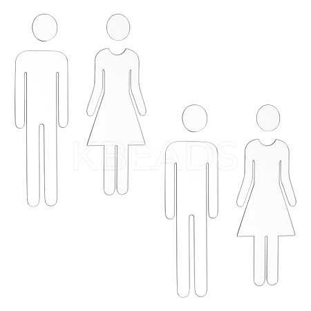 Acrylic TOILET Sign Stickers DIY-WH0569-66A-01-1