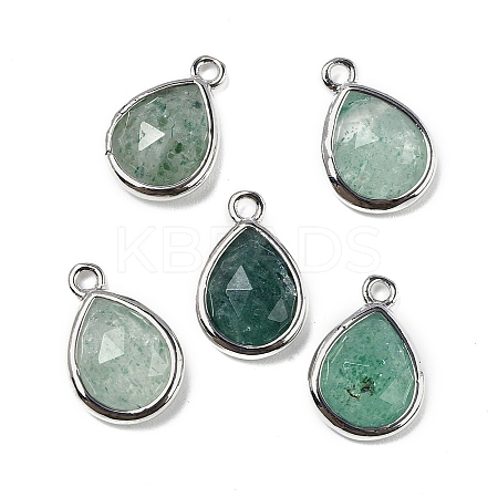 Natural Dyed Strawberry Quartz Faceted Pendants G-U019-05P-05-1