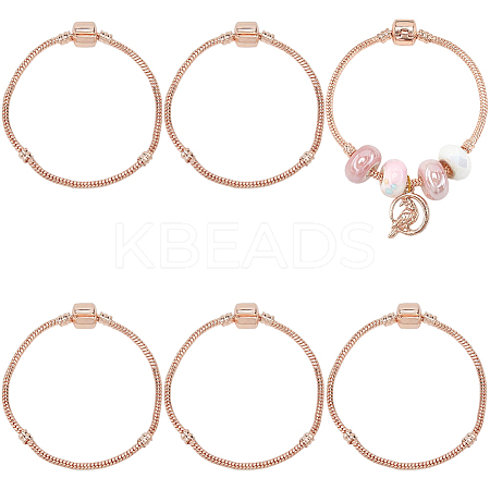 6Pcs Brass European Style Bracelet Making PPJ-SC0001-01B-1