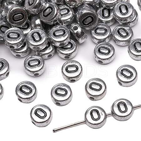 50Pcs Silver Plating Acrylic Beads PW-WG2E8AD-12-1