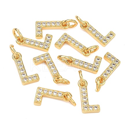 SHEGRACE Brass Micro Pave Clear Cubic Zirconia Pendants XGRQ29051-394G-L-1