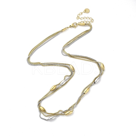 Ion Plating(IP) 304 Stainless Steel Box Chain Necklaces NJEW-M213-02GP-1