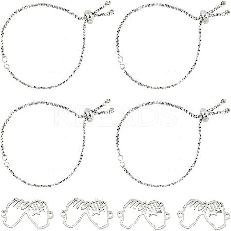 DIY Stainless Steel Slider Bracelets Making Kits DIY-UN0001-91-1