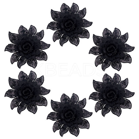 6Pcs Polyester Computerized Embroidery Cloth Iron on/Sew on Patches PATC-DC0001-18A-1