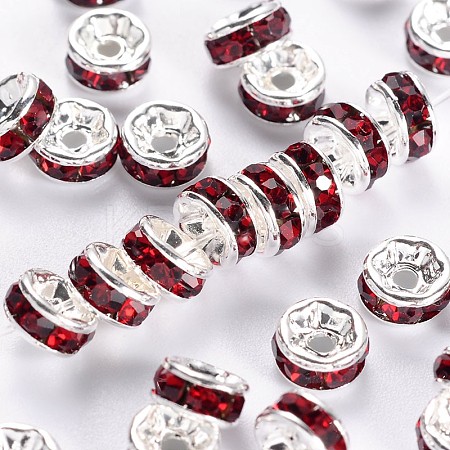 Brass Grade A Rhinestone Spacer Beads RSB037NF-09-1