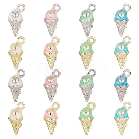 24Pcs 8 Styles Zinc Alloy Enamel Pendants FIND-AR0006-09-1
