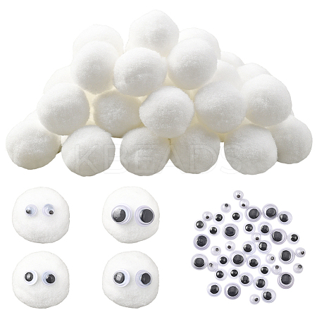 150Pcs Polyester Pom Pom Ball DIY-SC0031-33F-1