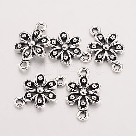 Tibetan Style Alloy Flower Links connectors LS-TIBE-Q037-009-RS-1