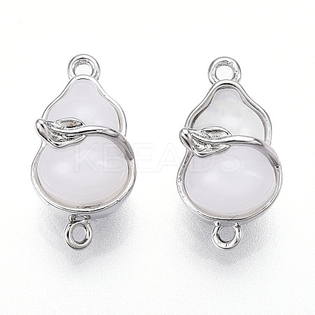 Brass & Handmade Lampwork Box Clasps KK-P291-29P-1