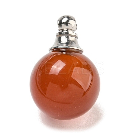 Natural Dyed & Heated Carnelian Perfume Bottle Pendants G-K338-22P-13-1