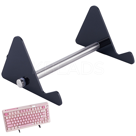 1-Tier Acrylic & Alloy Keyboard Display Stands ODIS-WH20003-02B-03-1