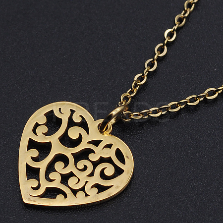 201 Stainless Steel Pendant Necklaces LS-NJEW-S105-JN564-40-2-1