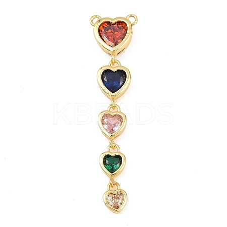 Brass Micro Pave Cubic Zirconia Pendants KK-K418-03A-G-1
