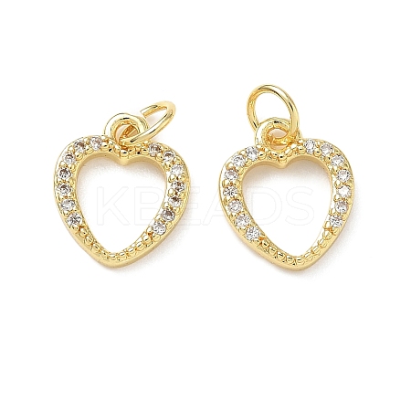 Brass Micro Pave Cubic Zirconia Pendants KK-I379-15G-08-1