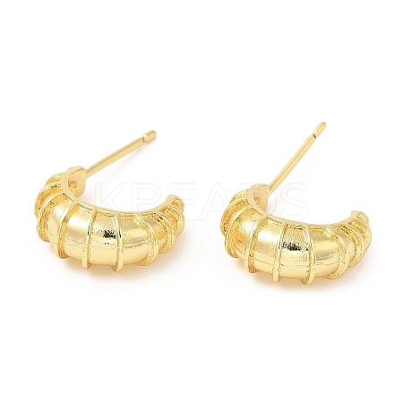 Rack Plating Brass Ear Studs for Women EJEW-Q770-14G-1