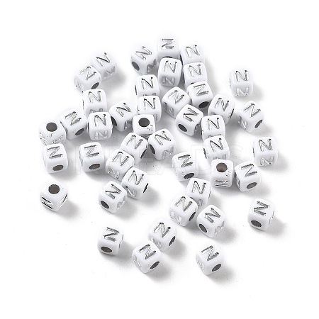 Opaque Acrylic Beads OACR-D282-06N-1