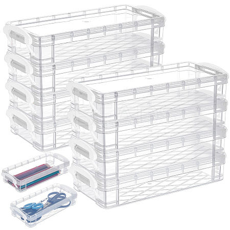 Rectangle Plastic Pencil Case AJEW-WH0596-276C-1