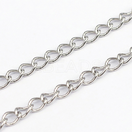 Tarnish Resistant 304 Stainless Steel Curb Chains CHS-O005-17B-1