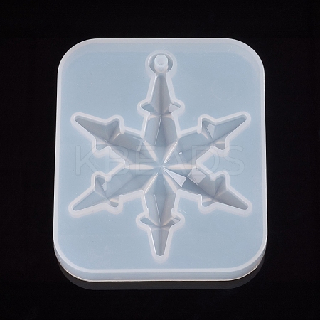 Christmas Snowflake Resin Casting Silicone Pendant Molds DIY-WH0162-57-1