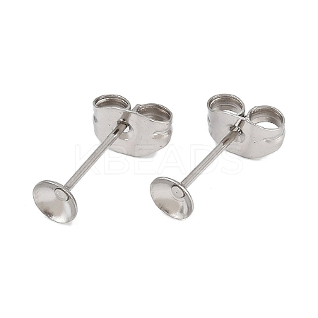 304 Stainless Steel Stud Earring Findings STAS-D389-03B-P-1