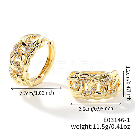 Trendy Geometric Brass Hoop Earrings QP8265-1-1