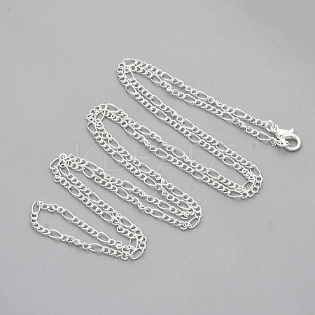 Brass Coated Iron Figaro Chain Necklace Making LS-MAK-T006-03S-1