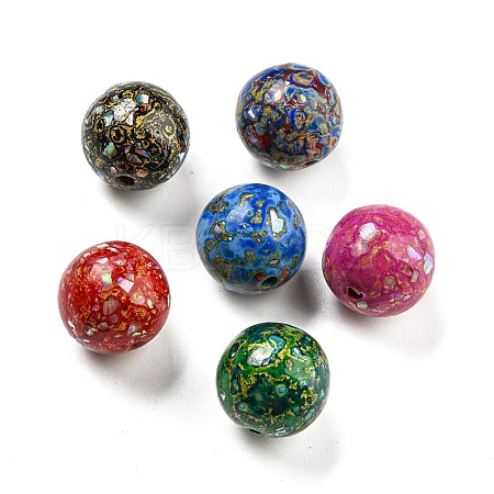 Spray Painted Natural White Shell Beads BSHE-B006-01B-1