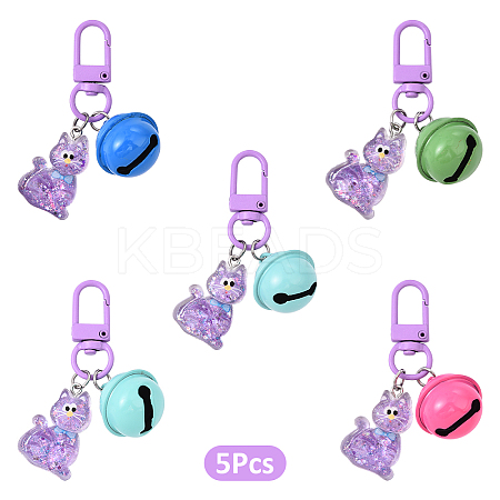 5Pcs Resin Pendant Decorations HJEW-YW00174-02-1