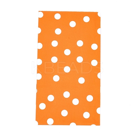 Polka Dot Pattern Eco-Friendly Kraft Paper Bags AJEW-M207-A02-05-1