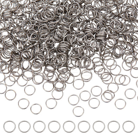 1000Pcs 304 Stainless Steel Split Rings STAS-ME0002-56-1