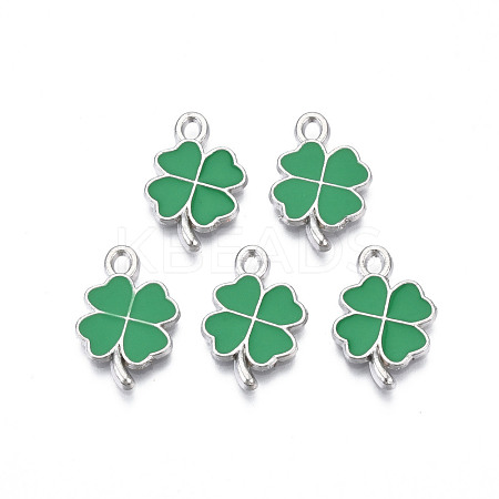 Rack Plating Alloy Enamel Pendants ENAM-N055-088-01P-1