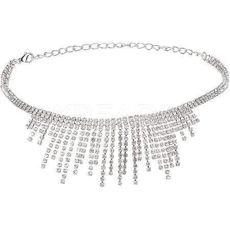 1Pc Zinc Alloy Bib Necklaces NJEW-FG0001-07-1