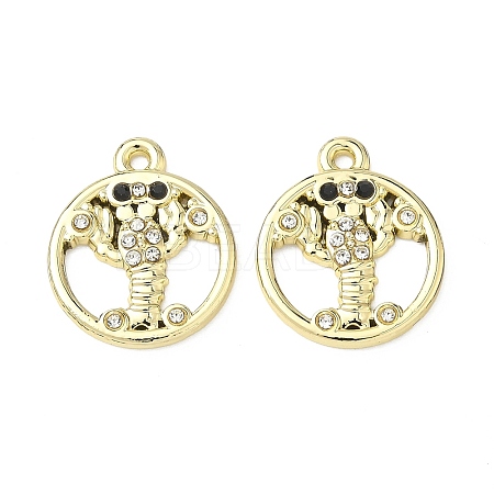 Alloy Rhinestone Pendants FIND-C087-01A-G-1