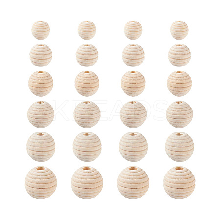 300Pcs 6 Styles Natural Thread Wooden Beads WOOD-TA0001-63-1