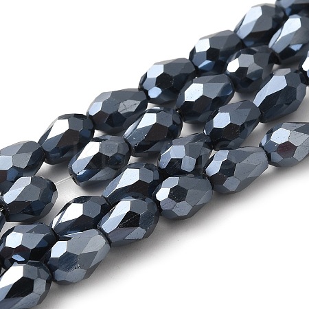 Electroplate Glass Beads Strands EGLA-D017-7x5mm-2-1