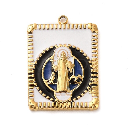 304 Stainless Steel Enamel Pendants STAS-E203-01G-02-1