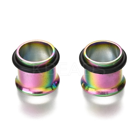 316 Surgical Stainless Steel Screw Ear Gauges Flesh Tunnels Plugs X-STAS-YWC0001-01D-M-1