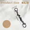 1Pc Black PU Leather Alloy Crub Chain Purse Strap Extenders for Purse Making PURS-CL0001-10C-2