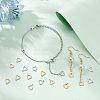18Pcs 3 Colors 304 Stainless Steel Open Heart Charms STAS-UN0029-72-3