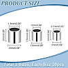 90Pcs 3 Styles Rhodium Plated 925 Sterling Silver Spacer Beads STER-PH0001-74-2