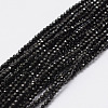 Natural Black Spinel Beads Strands G-E351-01A-1