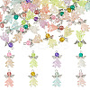 32Pcs 8 Colors Acrylic & Glass Pendants PALLOY-TAC0175-2