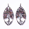 Natural Multicolor Tourmaline Pendants G-E523-02I-1