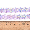 Transparency Electroplate Glass Beads Strands GLAA-T023-38A-05-6