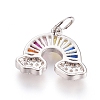 Brass Micro Pave Cubic Zirconia Pendants LS-ZIRC-G166-26P-2