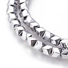 Electroplated Non-magnetic Synthetic Hematite Beads Strands G-P392-J06-2