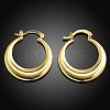 Fabulous Ring Brass Hoop Earrings EJEW-BB07529-G-2