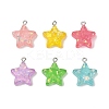 Transparent Resin Pendants RESI-Q020-04A-1