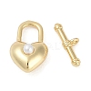 Brass Toggle Clasps KK-K391-08G-2