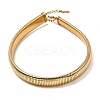 Ion Plating(IP) 304 Stainless Steel Flat Snake Chain Necklaces for Women NJEW-U049-01G-01-1
